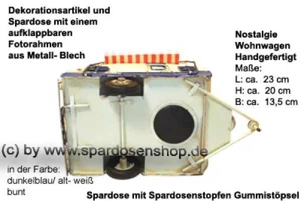 Nostalgie Wohnwagen dunkelblau unten Nostalgie Wohnwagen dunkelblau unten